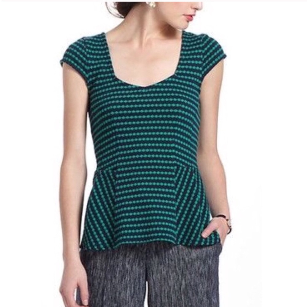 Postmark {Anthropologie} Sweetheart Peplum Top